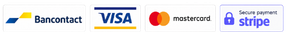 Paiement sécurisé par Bancontact, Visa, Mastercard et Stripe